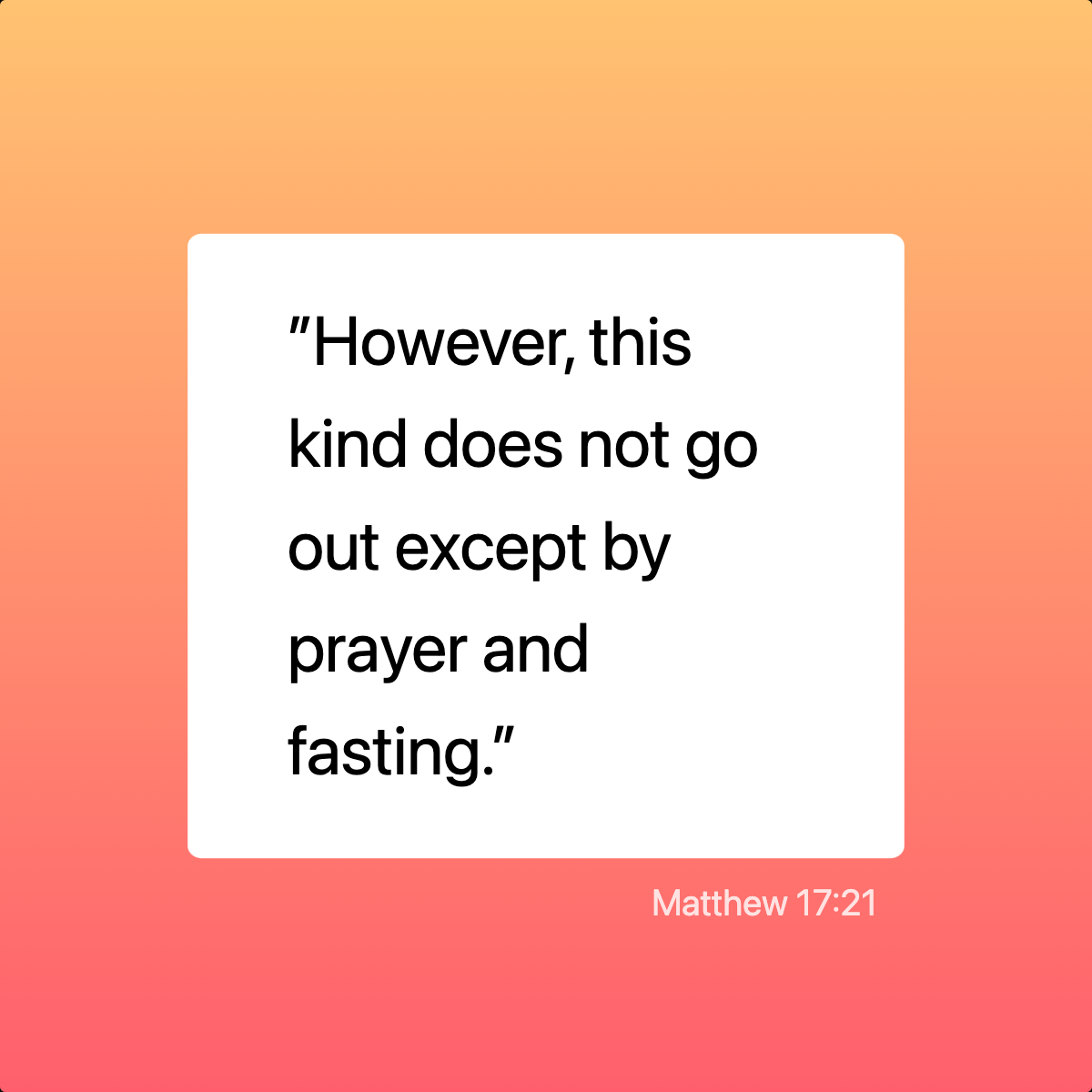 Matthew 17:21